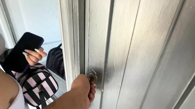 A Sexy Girl Drops Her Keys and as a Reward for Letting Her Know and Giving Them