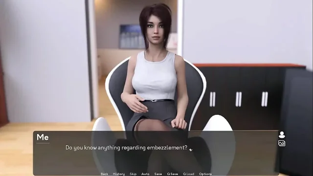 Pantyhoes big boss fucking and talking with his employees in his office ep 4
