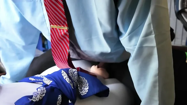 Middle-aged man has sex with his toys