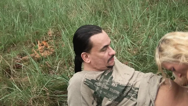 The slutty policewomen fuck in the wood