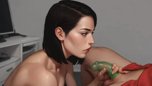 Slut Was Sucking a Small Cock With a Condom Then The Cock Got Huge and She Fuck