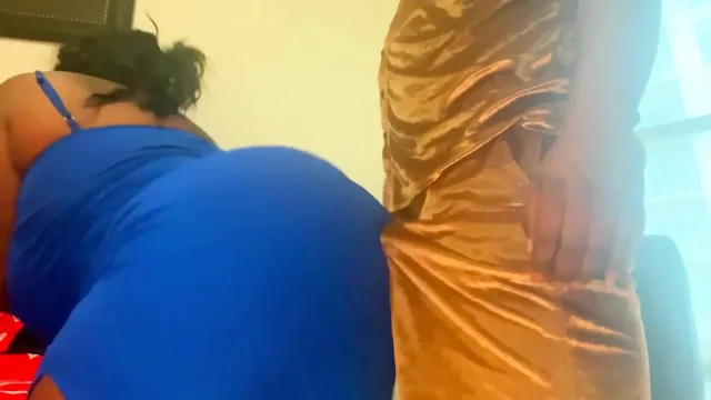 Dirty Diana gets fucked in her long blue dress
