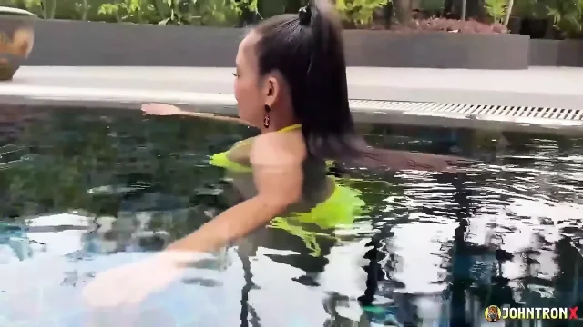 Johntronx - Sensational Pool Fuck with a Sensational Amateur Asian Girl