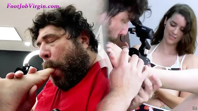 Skinny Brunette foot reveal gets toes sucked and licked