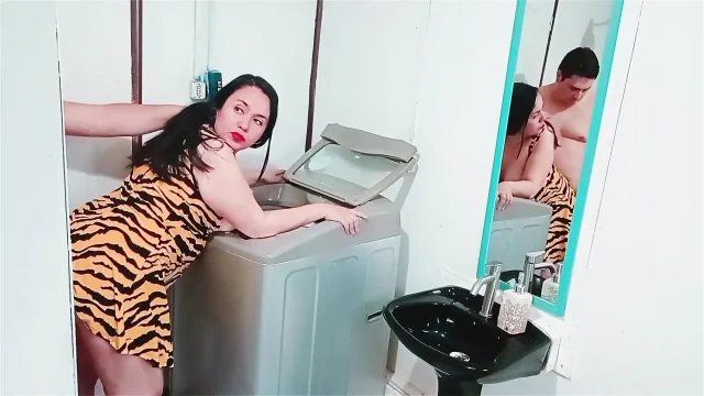 came to fix my stepmother washing machine and we ended up having rough sex