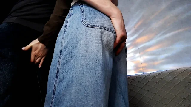 Risky masturbate and big cum at a party at our friends' house