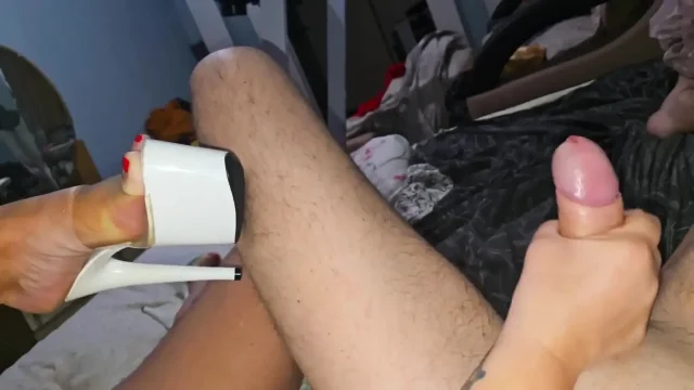 An Aroused Stepmom in Heels Can Resist Her Stepson Cock
