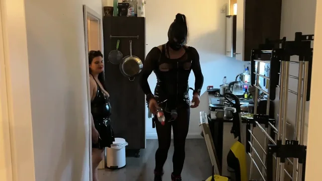 Fetish Lofts Clean-up Session with TV Slave Part 1-3