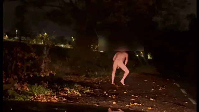 Caught whilst jerking naked and barefoot in public