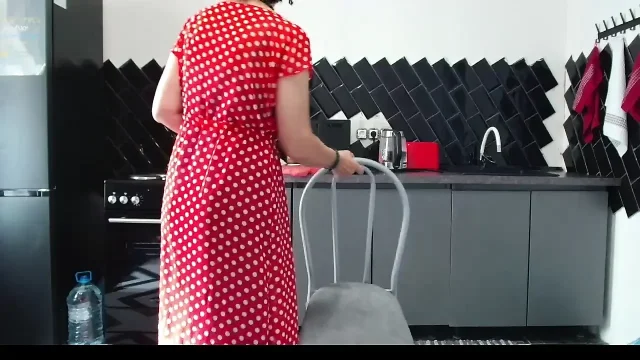 She just stood on a chair and opened her asshole and moaned