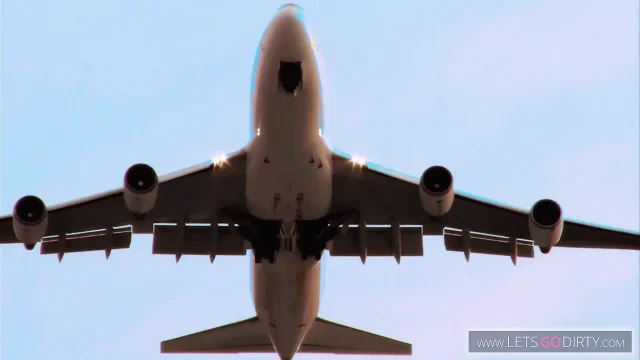 A pilot fucks hot stewardess