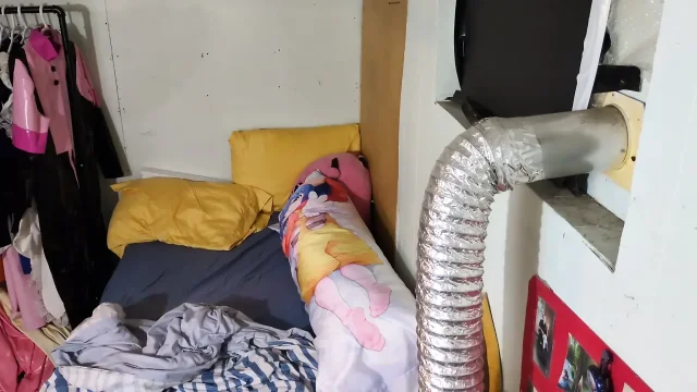 PVC Bonnet Sissy Body Pillow Humping and Vibraitor