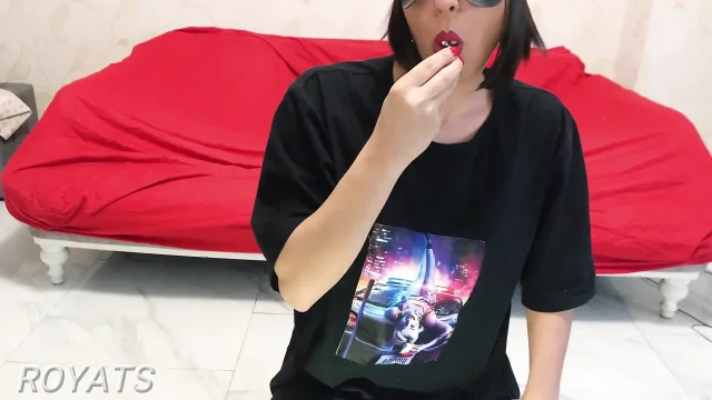 Cum While Riding Dildo in Sneakers and Pantyhose