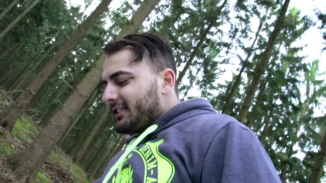Wild Forest DP Fuck Inked Babe Outdoor