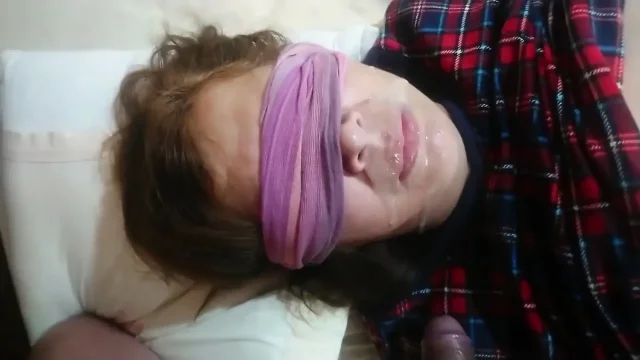 Stepson puts his cock in his stepmother's mouth