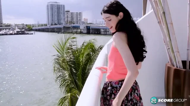 Skinny Flat Ivy Aura Sucks Her Toes and Plays with Her