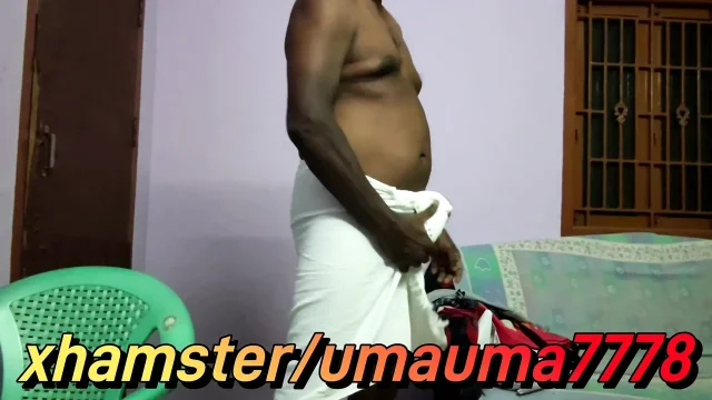 Indian Tamil Middle Age Man Mastrubation in House