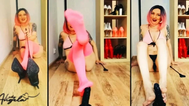 Lady Angela Foot Fetush Dream Clip MILF