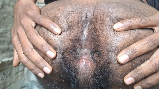 Oldman cook and oiled hair masterbation