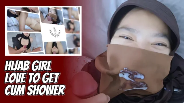 Asian Hijab Girl Love to Get Cum Shower - Minokiiko Compilation