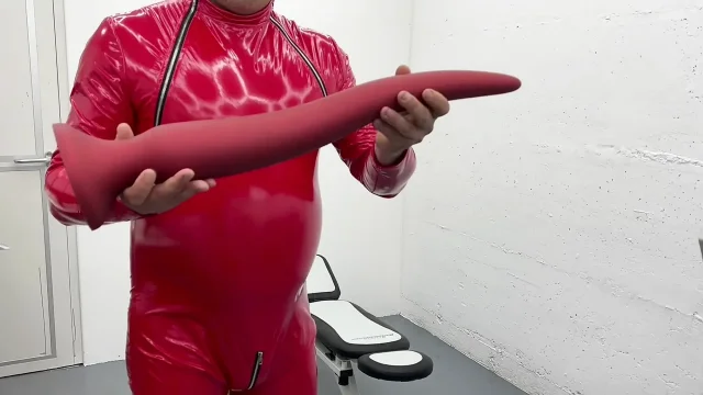 Big Red all in to my limit Deep inside me Anal dildo 64cm x 8cm
