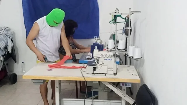 A SEAMSTRESS HAS A SENSUAL ADVENTURE WITH HER CO-WORKER