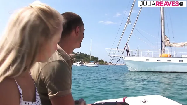 Blonde Babe's Yacht Threesome Double Anal Stuffing & Dual Cum Loads