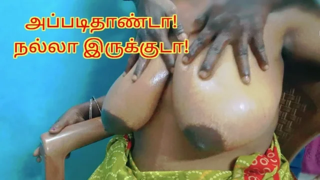 Step Son Gave a Nice Oil Massage and Sucking Boob with Honey of Her Step Mom -