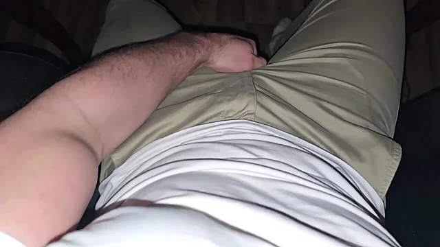 German voice commands you wet cock shines Beige jeans with precum intense fragrance