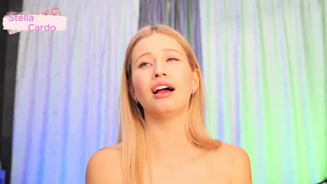 Stella Cardo and her boobs in close-up