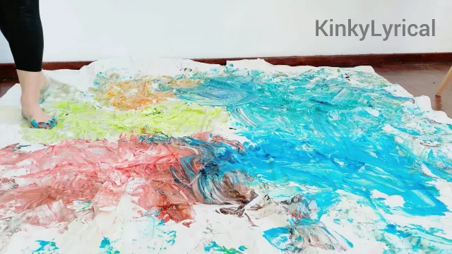 Foot Art Painting with Feet