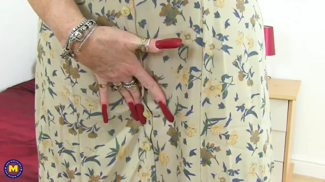 Horny British Grandma Zadi Masturbates Herself with Her New Vibrator
