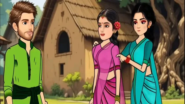Secret Affair - Busty girls gives cartoon blowjob to big dicked boyfriend