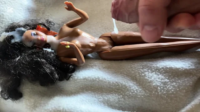 Barbie Doll Cumpilation Cumshower on Blonde and Ebony