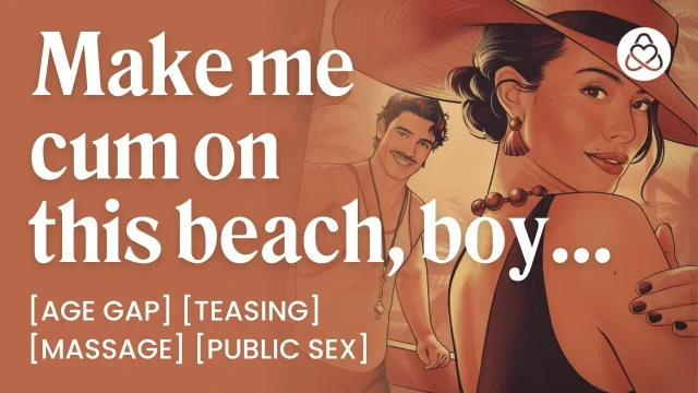 Hot MILF Fucked by a Lifeguard on a Beach – Public Sex & Teasing - ASMR Audio