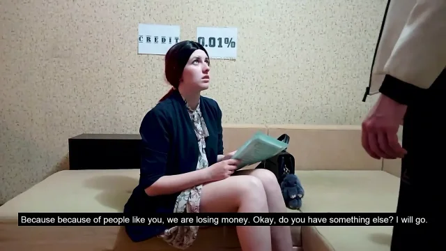 Wife came to compensate her husband loan with pussy