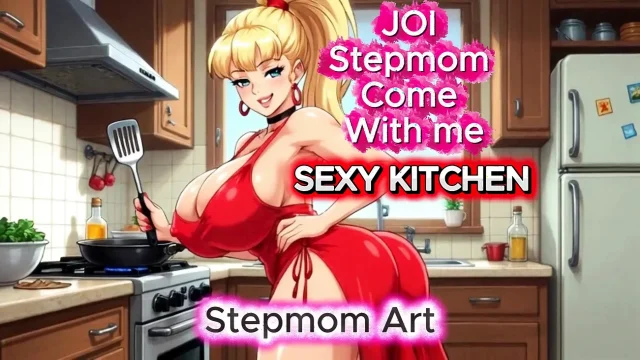 JOI Stepmom Sexy In The Kitchen - Come with me 100 You'll cum - Dirty Talk