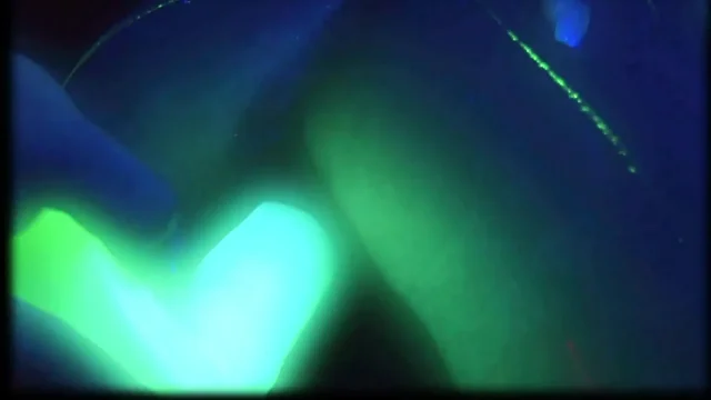 Lesbian sluts in fishnet fuck each other with a dildo