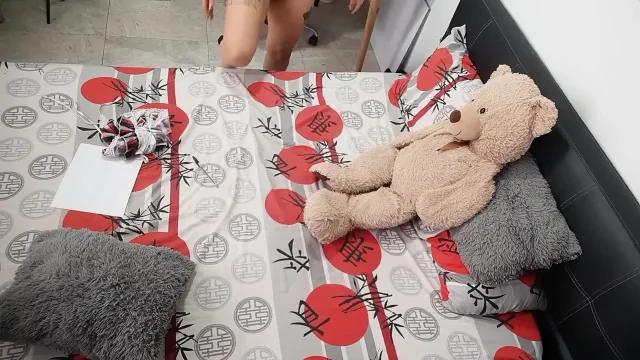 Hot Latina shows off her tattoos and pussy