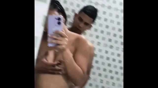 I fuck my stepbrother secretly in the bathroom