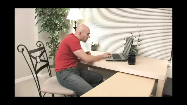 Bald Man Plays with His Friend