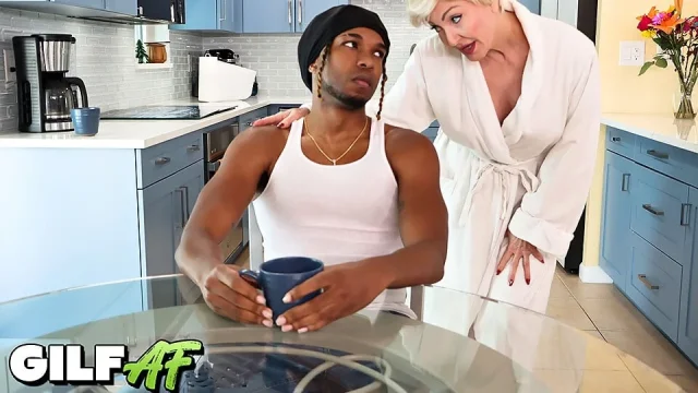 GRANNY Perks Him Up DD- White Hardcore Interracial GILF