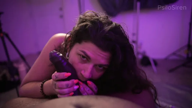 POV Interracial Blowjob and Facial
