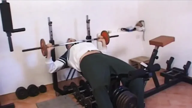 Naughty teen looks for her mature stepdad cock to fuck in gym