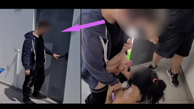 CAUGHT with a dick in my mouth A condominium caught me in the closet with a cock