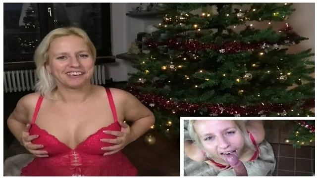 BORIS SCHWARZ 53yo Daddy Unwraps Blonde Santa Fucks Her Under Xmas Tree & Pumps