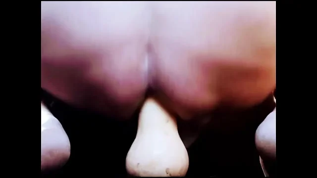 Stretching my asshole eye with pumpkin