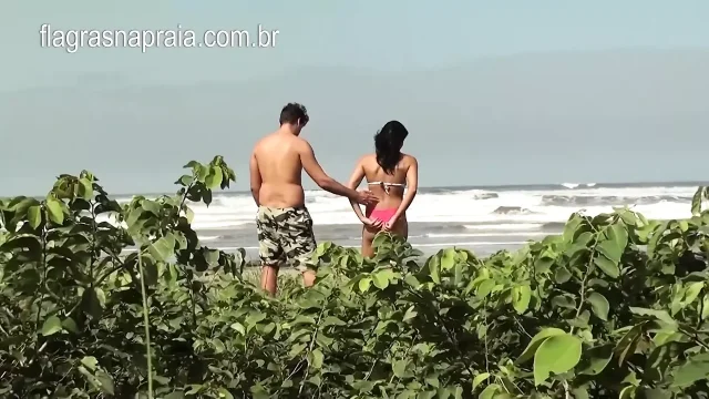 Married woman fucks her husband's friend on the beach