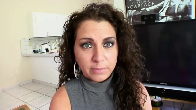 Busty girl fucked from behind by a huge cock