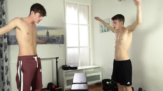 Sport shower and hot sex between twinks